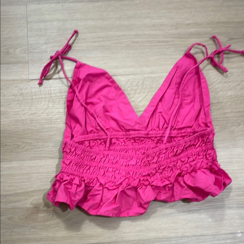 Pink Ruffled Women's Top - Picture 3 of 3